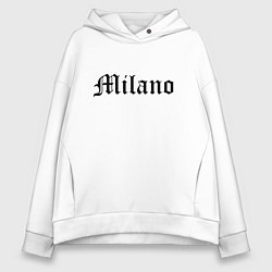 Толстовка оверсайз женская Milan - Italy, цвет: белый