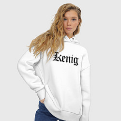 Толстовка оверсайз женская Калининград - мем, цвет: белый — фото 2