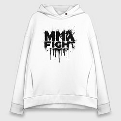 Женское худи оверсайз MMA боец черной краской