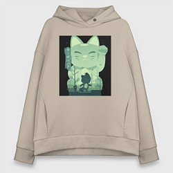 Толстовка оверсайз женская Neko Turbo Granny Dandadan, цвет: миндальный