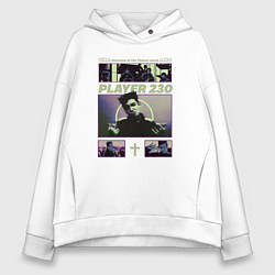 Толстовка оверсайз женская Танос из Игры в Кальмара, цвет: белый