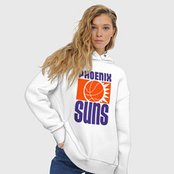 Толстовка оверсайз женская Phoenix Suns team, цвет: белый — фото 2