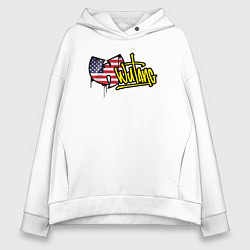 Толстовка оверсайз женская USA Wu-Tang, цвет: белый