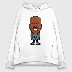 Толстовка оверсайз женская Малыш Шакил, цвет: белый