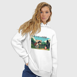 Толстовка оверсайз женская Встреча с Такопи, цвет: белый — фото 2