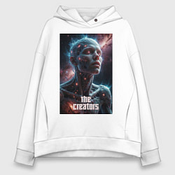 Толстовка оверсайз женская The Creators - big space celestial, цвет: белый