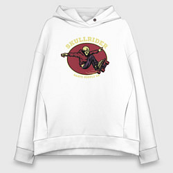 Толстовка оверсайз женская Skullrider, цвет: белый