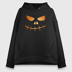 Толстовка оверсайз женская Evil smile, цвет: черный