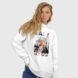 Толстовка оверсайз женская Lady GaGa винтаж, цвет: белый — фото 2