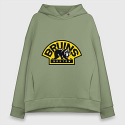 Толстовка оверсайз женская HC Boston Bruins Label, цвет: авокадо