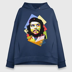 Толстовка оверсайз женская Che Guevara Art, цвет: тёмно-синий