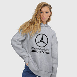 Толстовка оверсайз женская AMG, цвет: меланж — фото 2