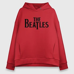 Толстовка оверсайз женская The Beatles, цвет: красный