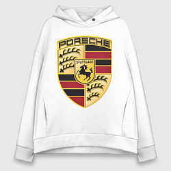 Толстовка оверсайз женская Porsche, цвет: белый