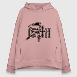 Толстовка оверсайз женская Death (смерть), цвет: пыльно-розовый
