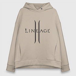 Толстовка оверсайз женская Lineage logo, цвет: миндальный