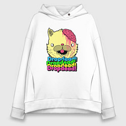 Толстовка оверсайз женская Dropdead Kitty, цвет: белый