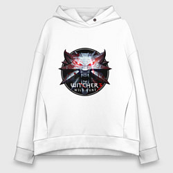 Толстовка оверсайз женская The Witcher 3, цвет: белый