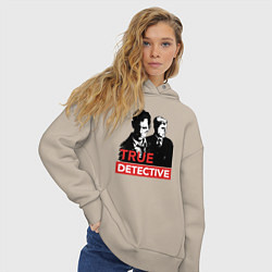 Толстовка оверсайз женская True Detective, цвет: миндальный — фото 2