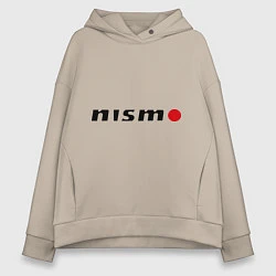 Толстовка оверсайз женская Nissan nismo, цвет: миндальный