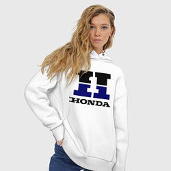 Толстовка оверсайз женская Honda, цвет: белый — фото 2