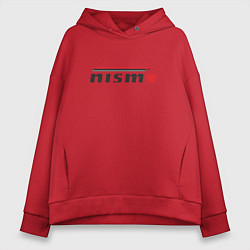 Толстовка оверсайз женская Nismo, цвет: красный