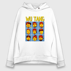 Толстовка оверсайз женская Wu-Tang Clan Faces, цвет: белый