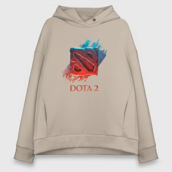 Толстовка оверсайз женская Dota 2 Shadows, цвет: миндальный