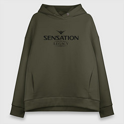 Толстовка оверсайз женская Sensation: The Legacy, цвет: хаки