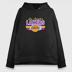 Толстовка оверсайз женская Los Angeles Lakers, цвет: черный