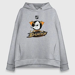 Толстовка оверсайз женская NHL: Anaheim Ducks, цвет: меланж