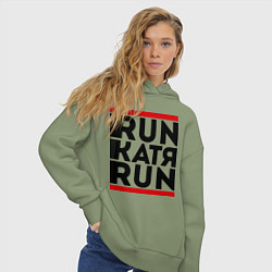 Толстовка оверсайз женская Катя, цвет: авокадо — фото 2