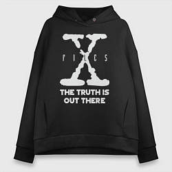 Толстовка оверсайз женская X-Files: Truth is out there, цвет: черный