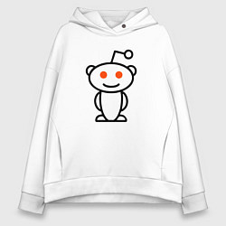 Толстовка оверсайз женская Reddit, цвет: белый