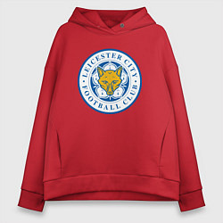 Толстовка оверсайз женская Leicester City FC, цвет: красный