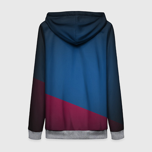 Женская толстовка на молнии FCB Barcelona / 3D-Меланж – фото 2