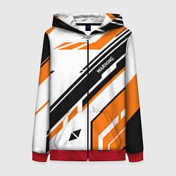 Толстовка на молнии женская CS:GO Asiimov P90 Style, цвет: 3D-красный