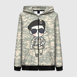 Толстовка на молнии женская Song Joong Ki: Camo, цвет: 3D-черный