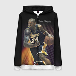 Толстовка на молнии женская Kobe Bryant, цвет: 3D-белый