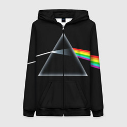 Толстовка на молнии женская Pink floyd, цвет: 3D-черный