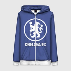 Толстовка на молнии женская Chelsea FC, цвет: 3D-белый