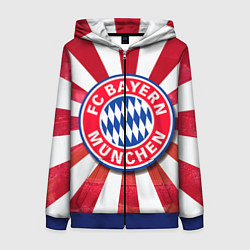 Толстовка на молнии женская FC Bayern, цвет: 3D-синий