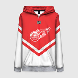 Толстовка на молнии женская NHL: Detroit Red Wings, цвет: 3D-меланж