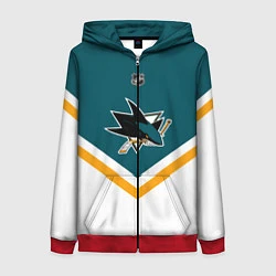 Толстовка на молнии женская NHL: San Jose Sharks, цвет: 3D-красный