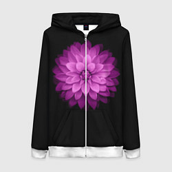 Женская толстовка на молнии Violet Flower