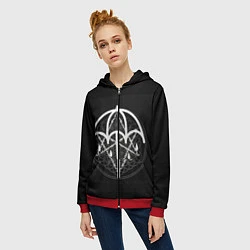 Толстовка на молнии женская BMTH: Rain Symbol, цвет: 3D-красный — фото 2