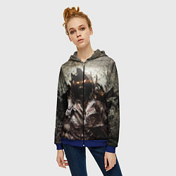 Толстовка на молнии женская Disturbed: Madness, цвет: 3D-синий — фото 2