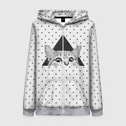 Женская толстовка на молнии Взгляд кота