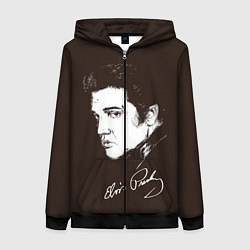Толстовка на молнии женская Elvis Presley, цвет: 3D-черный