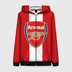 Толстовка на молнии женская Arsenal FC: Red line, цвет: 3D-черный